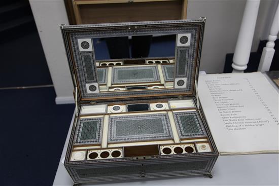 A 19th century Anglo Indian sadeli work box, 18.25in.